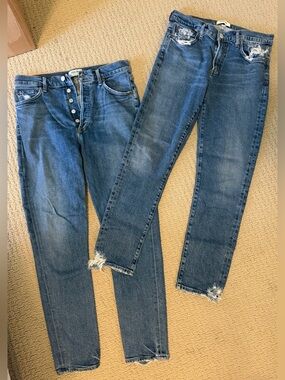 Pair of 2 Agolde Denim Jeans Sz. 28 in the Toni & Nico styles